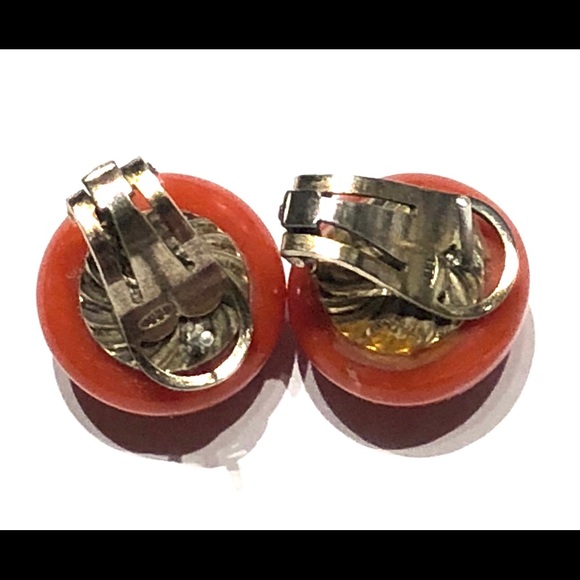 Rare Natural Mediterranean Red Coral Earring 15mm! - Picture 3 of 8